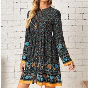 LAST ONE 🔥 Floral Print Button Front Dress